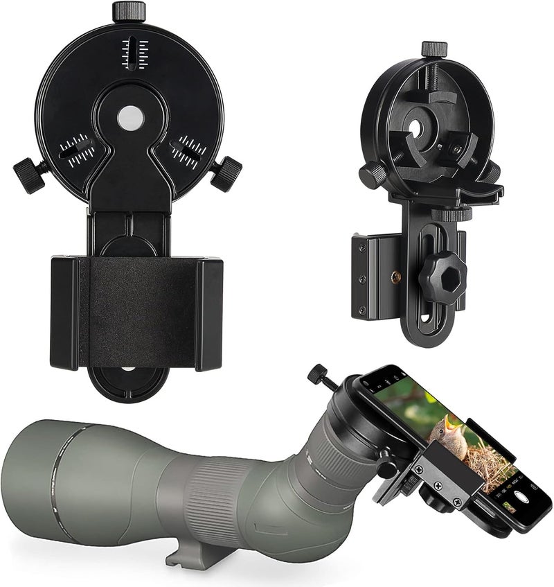 Celticbird Upgrade Smartphone Scope Adapter Spotting Scope Phone Adapter - Precision Metal Telescope Phone Mount for Spotting Scopes, Binoculars, Monocular, Telescope, Microscope - Image 1